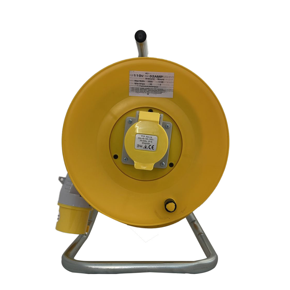 Masterplug LVCT5016/2 Yellow 16A 50m 2 Socket 110V Cable Reel