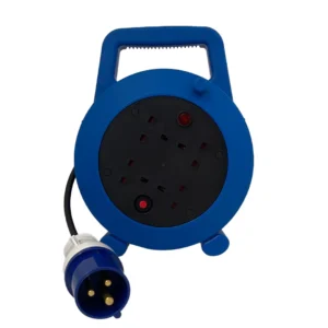 240V 10m Cable Reel 16A Plug with 4x13A Sockets