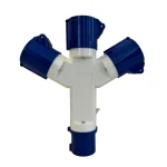 3Way 240V Splitter 16amp Plug 3x16amp Coupler - (10615)