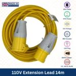 14m 110V Extension Lead with 1.5mm Durable Power Cable - Image 3