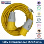 110V Extension Lead 25m 2.5mm Cable 16amp - (10803) - Image 4
