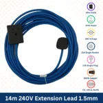 240V Extension Lead 14m 1.50mm Cable 13amp - (10804) - Image 3