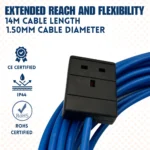 240V Extension Lead 14m 1.50mm Cable 13amp - (10804)