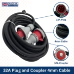 415V Rubber Extension Lead 10m 4mm 32amp - (10814) - Image 4