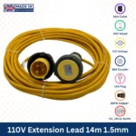 110V Extension Lead 14m 1.5mm Cable IP67 16amp - (10850) - Image 3