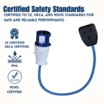 240V 0.5m Fly Lead 16A Adapter Plug and Socket - (10873)