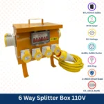 6 Way Splitter Box 110V 2x32amp Outlets 32amp Plug - (10885) - Image 3