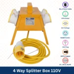 4 Way Splitter Box 110V 4x16amp Outlets 16amp Plug - (10896) - Image 2