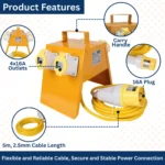 4 Way Splitter Box 110V 4x16amp Outlets 16amp Plug - (10896) - Image 3