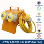 4 Way 110V Splitter Box with 16A Sockets & 32A Plug - Image 4