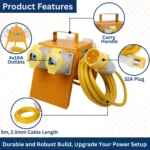 4 Way 110V Splitter Box with 16A Sockets & 32A Plug - Image 5