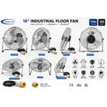 110v Industrial Floor Fan 18inch - (10947) - Image 2