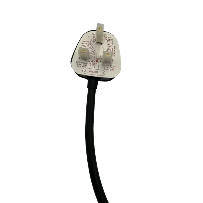 240V Fly Lead 0.5m 1.5mm with 13A Plug and 1x16A Coupler