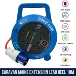 4 Way 10m Extension Lead Reel 4x13amp Sockets - (5075) - Image 2