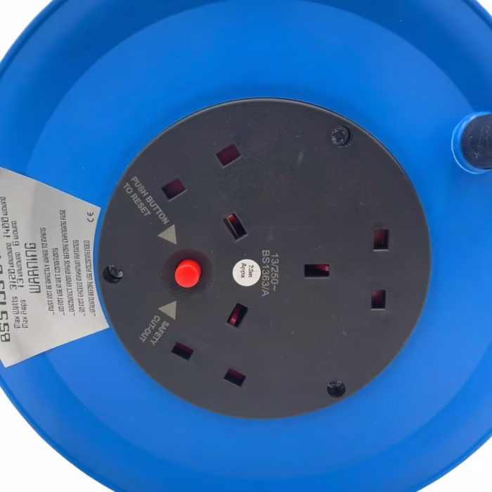 240V Cable Reel 25m 1.5mm 3x13amp Sockets and plug - (4320)