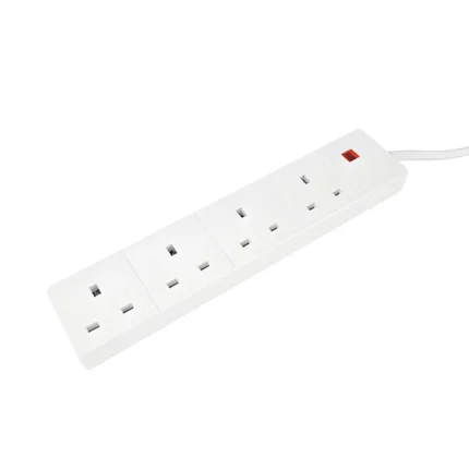 4 Gang Extension Cable 1m 1.25mm 13amp Plug and Sockets - (30511)