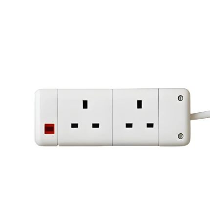 2 Gang 5m Extension Cable 1.25mm 13amp Plug and Sockets - (10752)
