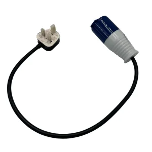 240V Fly Lead 0.5m 1.5mm 13amp Adapter Plug and Coupler – (10872)