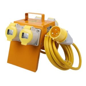 4 Way 110V Splitter Box with 16A Sockets & 32A Plug
