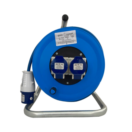 240V Cable Reel 25m 2.5mm 2x16amp Sockets and Plug - (4047)