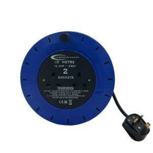 2 Way Cassette Extension Reel 10m 2x13amp Sockets – (5070)