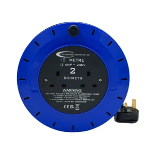2 Way Cassette Extension Reel 10m 2x13amp Sockets – (5072)