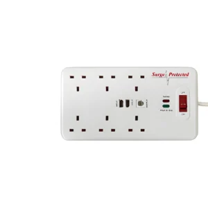 6 Gang 2m Extension Lead 1.25mm 13amp Plug and Sockets – (AS602)