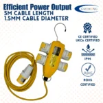 4 Way Splitter Box 110V 4x16amp Outlets 16amp Plug - (10886)