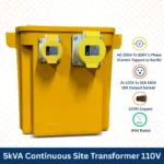 5kVA Continuous Site Transformer 110V – Reliable Power – (10965) ( THESE NEED TO BE HARD WIRED IN ) - Image 4