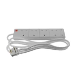 4 Gang 3m Extension Cable 1.25mm 13amp Plug and Sockets - (30502)