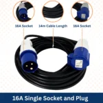 240V Extension Lead 14m 1.5mm Cable 16amp IP44 - (10805b) - Image 4
