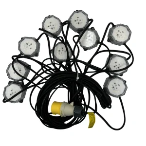 110V Festoon Lighting Kit 16amp 50w LED Lights IP64 – (10932)