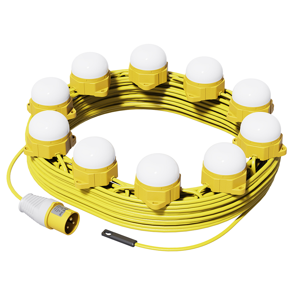 110v LED festoon hanging lights kit 22m 10 x 6.5w 16amp new design - (10933-22m)