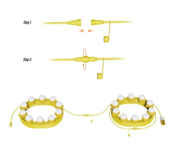 110V LED Festoon Hanging Lights Kit for Home & Events