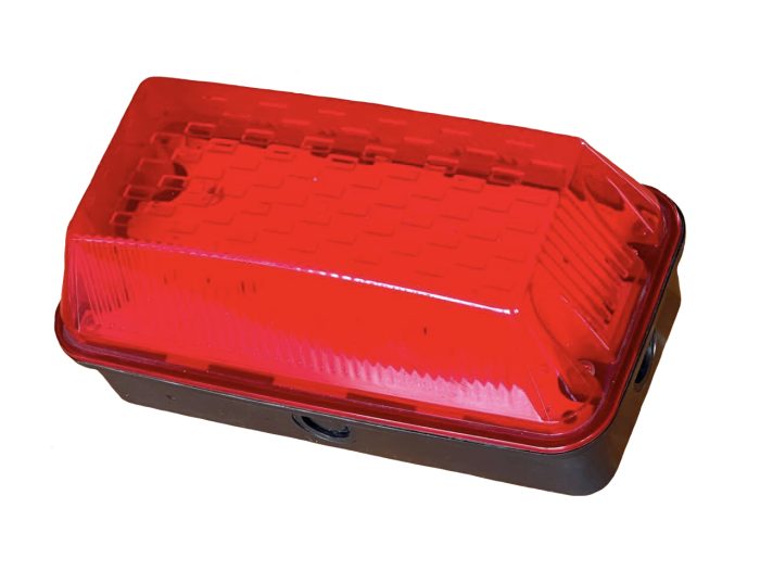 240V LED Bulk-Head Worklight 6w Red Lens IP65 - (10952)