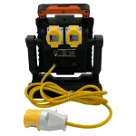 110V Dawn LED Worklight 16amp Plug 2 x 16amp Outlets - (10907) - Image 2