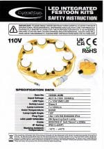 110V LED Festoon Hanging Lights Kit 22m 7x10W 16amp - (10930-22m) - Image 6