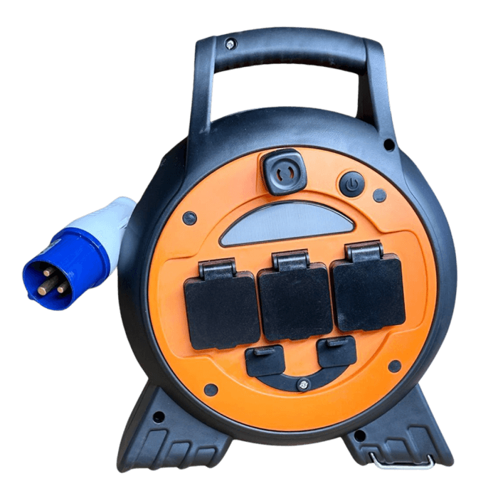 3 Way Mobile Mains Power Unit 15m with 2x USB & LED Light - (5076) - Image 1