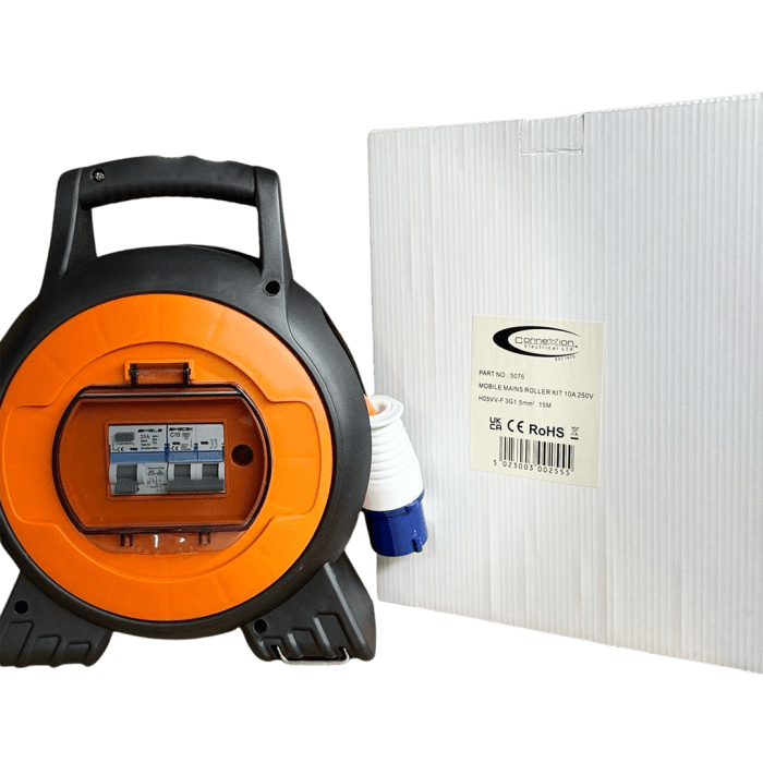 3 Way Mobile Mains Power Unit 15m with 2x USB & LED Light - (5076) - Image 4