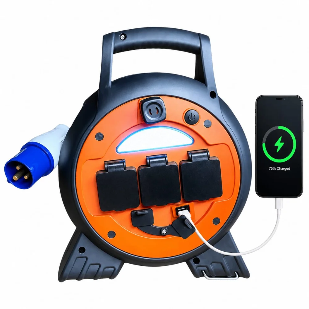 Main Image 3-Way Power Unit with USB & LED - Image 1