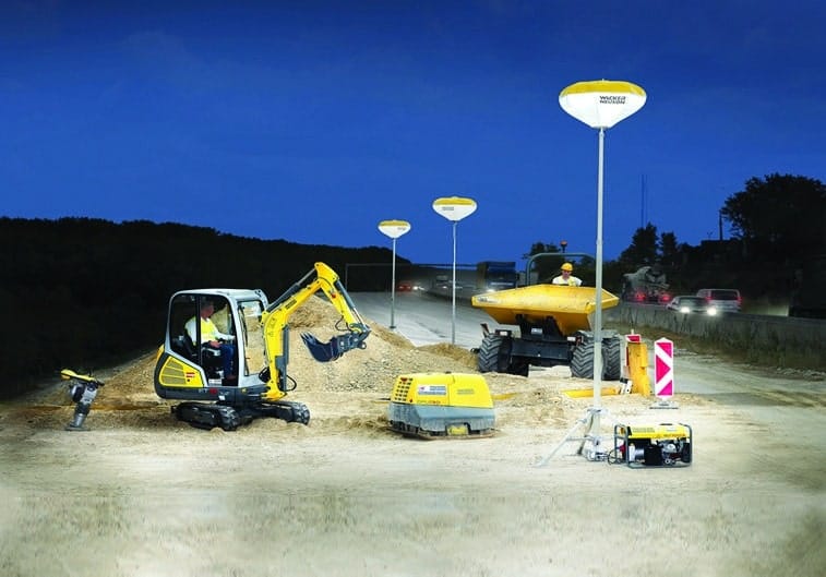 Lighting a Work Site in the UK