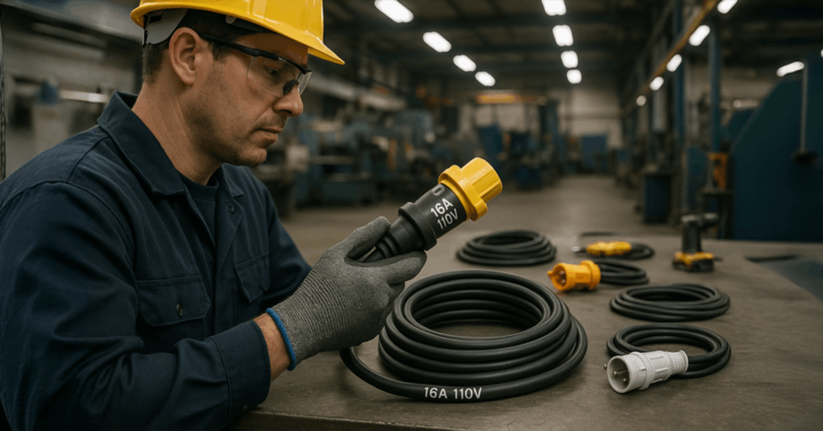 Right 16A 110V Extension Lead for Industrial Use