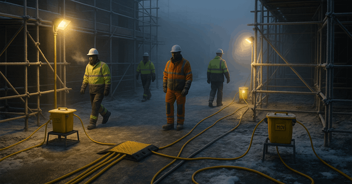 Winter Construction Safety Checklist Lighting Power Cable