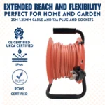 240V Cable Reel Plug 25m 1.25mm 13A – (4007) - Image 4