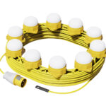 110v 10 head LED 6.5w 22m festoon kits with hanging hooks motion sensor linkable kits 16amp plug Part No (10936)