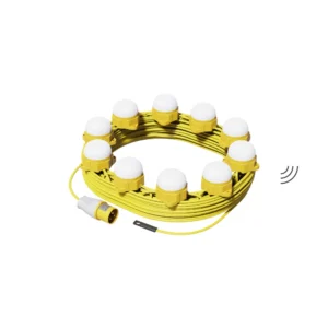 110v 10 head LED 6.5w 22m festoon kits with hanging hooks motion sensor linkable kits 16amp plug Part No (10936)