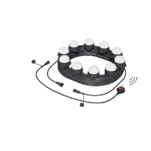 240v 10 head LED 6.5w 22m festoon kits with hanging hooks motion sensor linkable kits 13amp plug Part No (10937)
