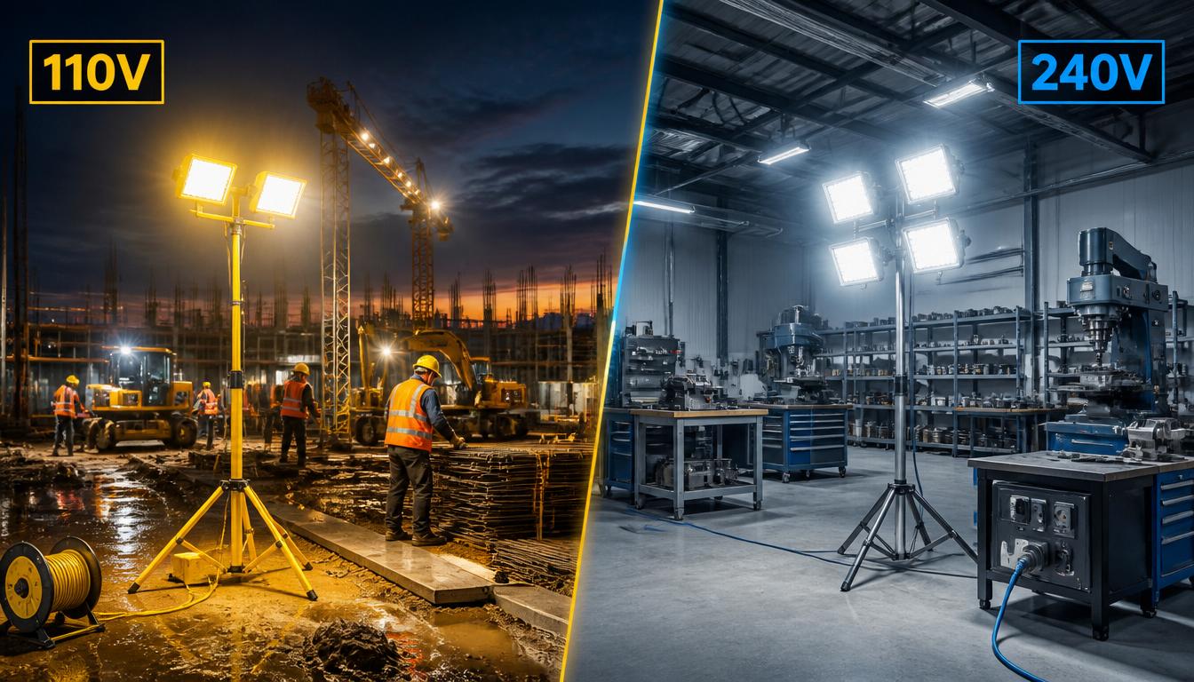 110V vs 240V Site Lighting